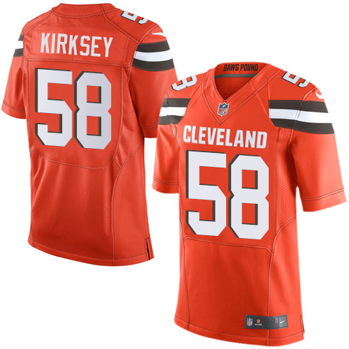 Youth Elite Chris Kirksey Nike Jersey Orange Alternate - #58 NFL Cleveland Browns
